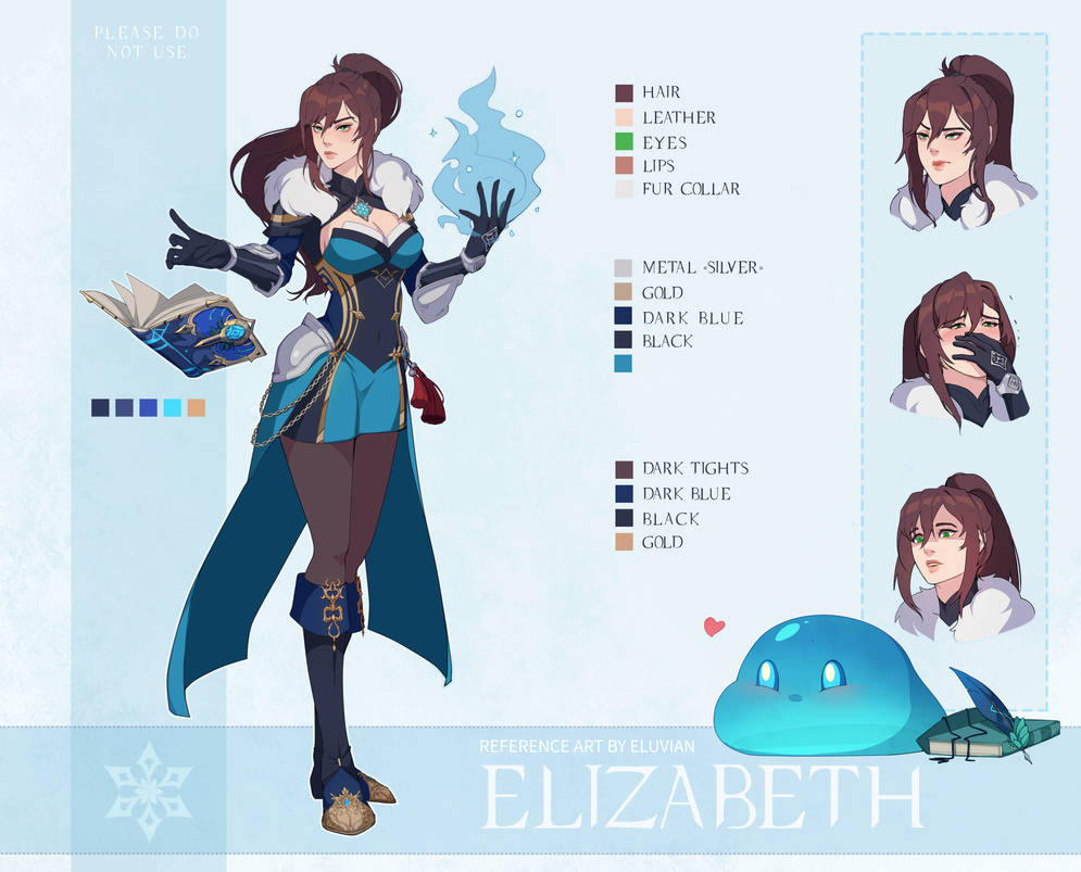 Reference sheet, concept art by EluvianArt on DeviantArt