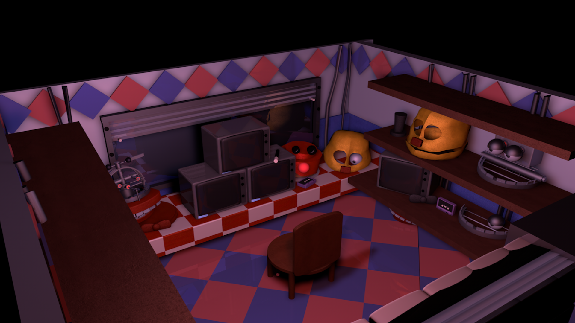 FNAF Dining Room (Not Accurate) by VirtualOdyssey on DeviantArt