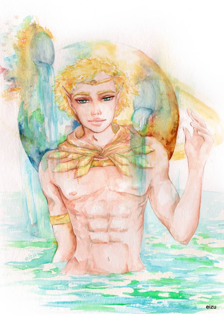 AQUARIUS - Original Horoscope Watercolor Series by eizu