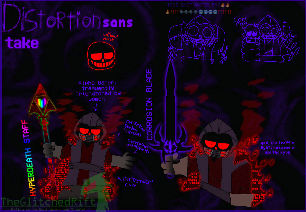 Distortion Sans Take by TheGlitchedRift on DeviantArt