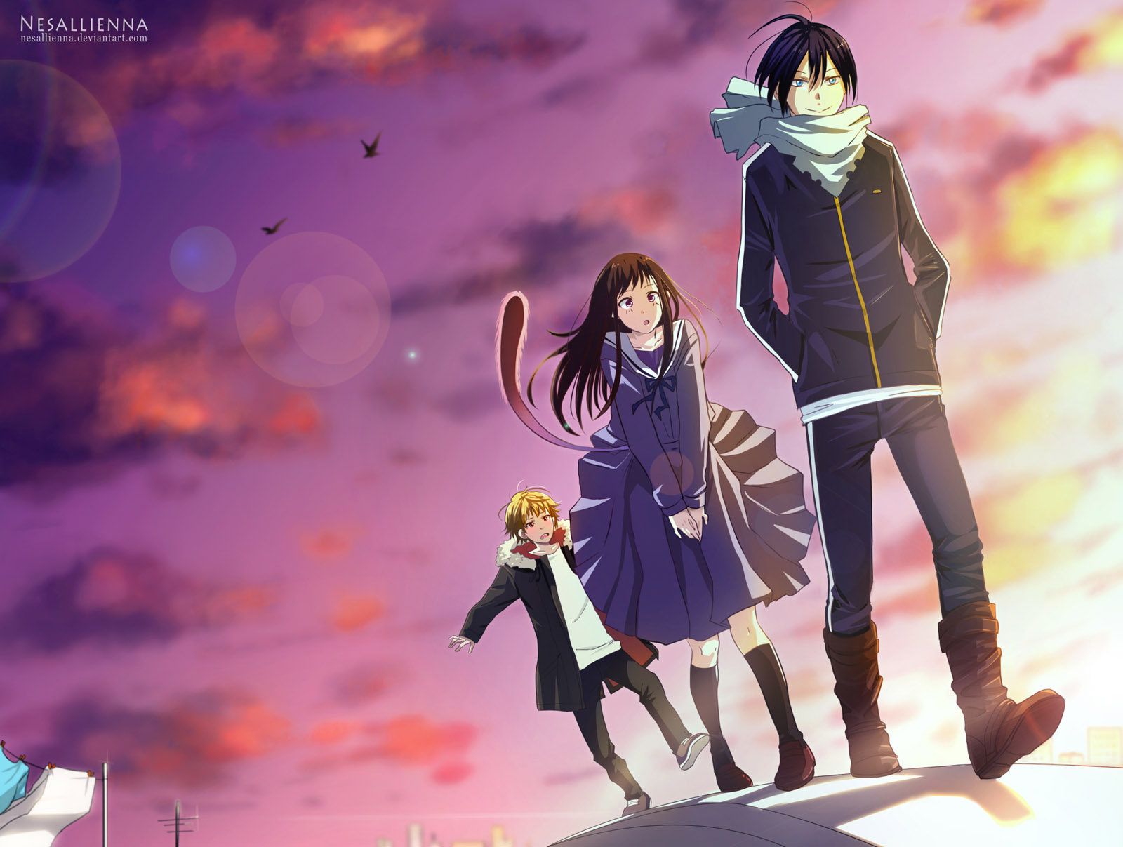 Noragami - Windy Rooftop [Fanart]