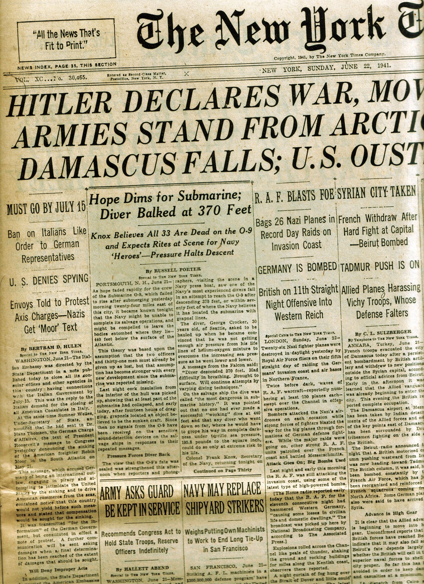headline june 1941 by lebstock