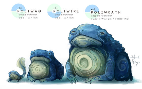 Poliwag - Poliwhirl - Poliwrath