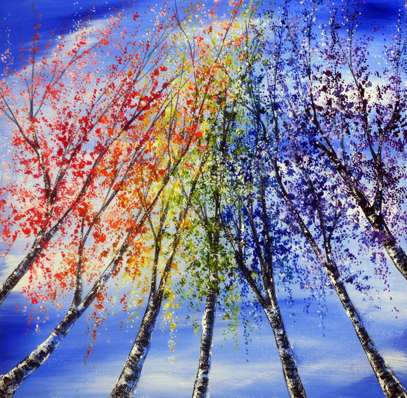 Rainbow Birches