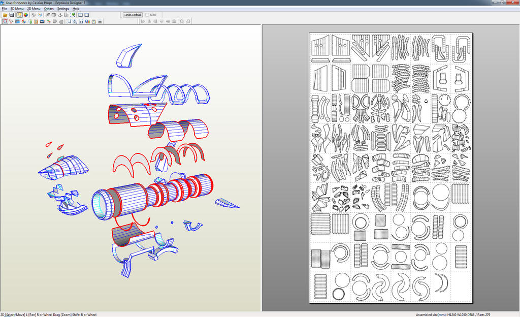Jinx's fishbones pepakura model by CassiusProps on DeviantArt