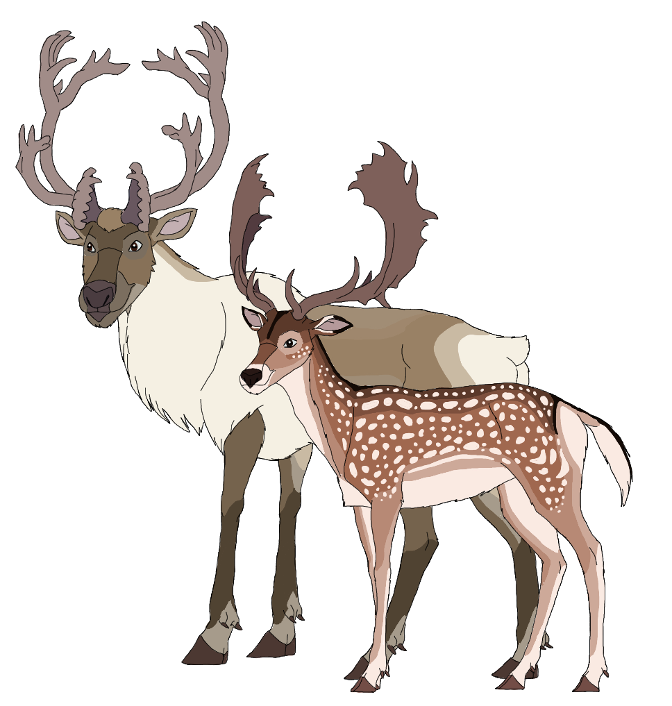 Deviantart Fallow Reindeer and Fallow Deer by Patchi1995 on DeviantArt