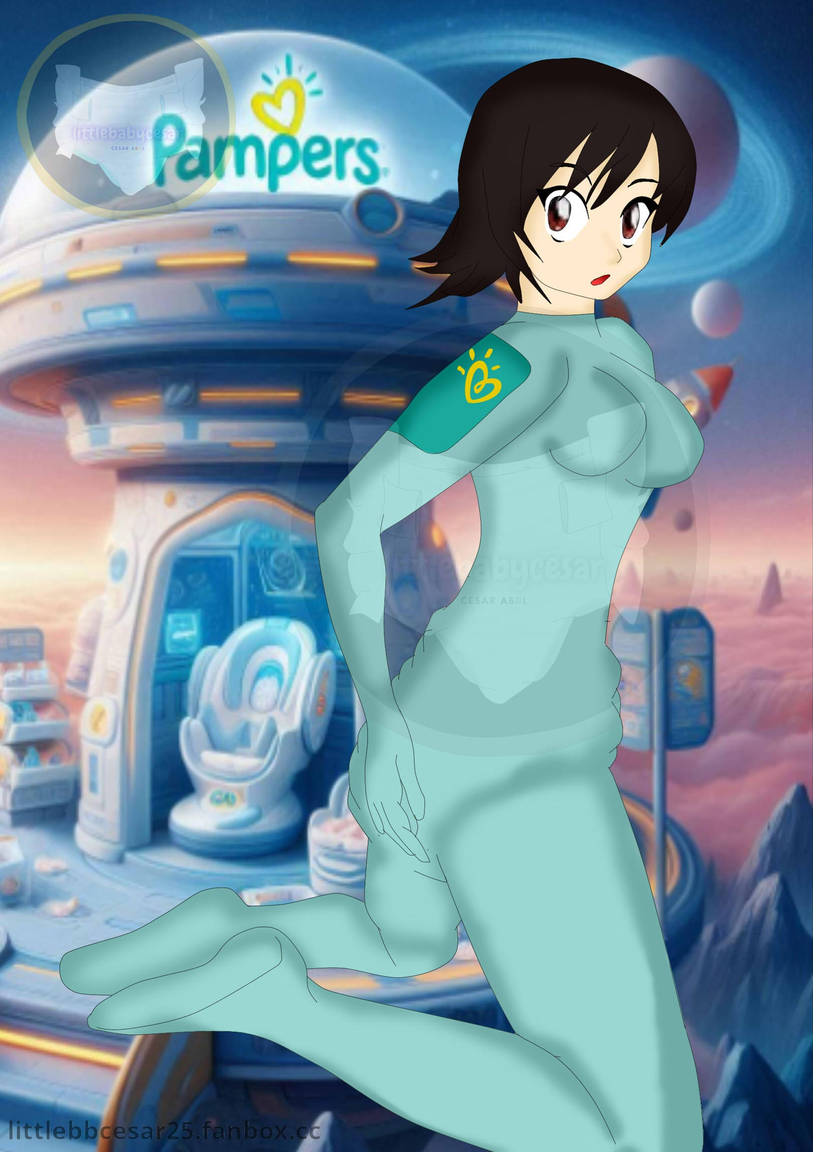 Rocket Racoon Diaper Yukari Morita (Rocket Girls) in Pampers diapers 2 by PierceJJones on ...