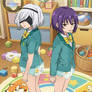 Motoko Kusanagi and 2B in diapers 2