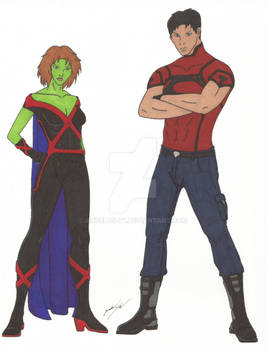 YJ Season Four Concepts Superboy and Mrs Martian