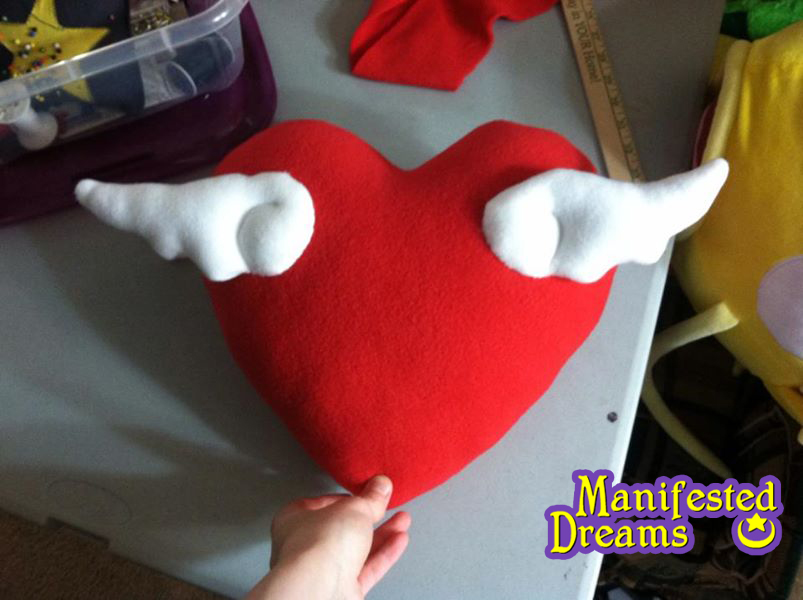 Love Gives Us Wings pillow prototype