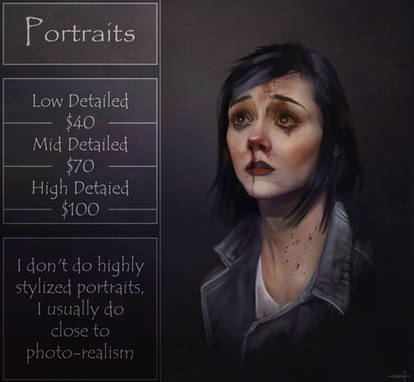 Pricelist - Portraits