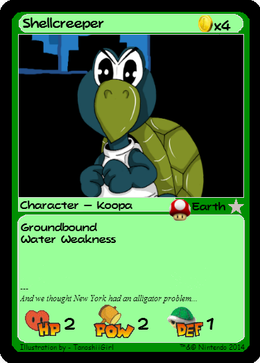Shellcreeper Shell Super Mario CCG: Character - Shellcreeper by trevoor on DeviantArt