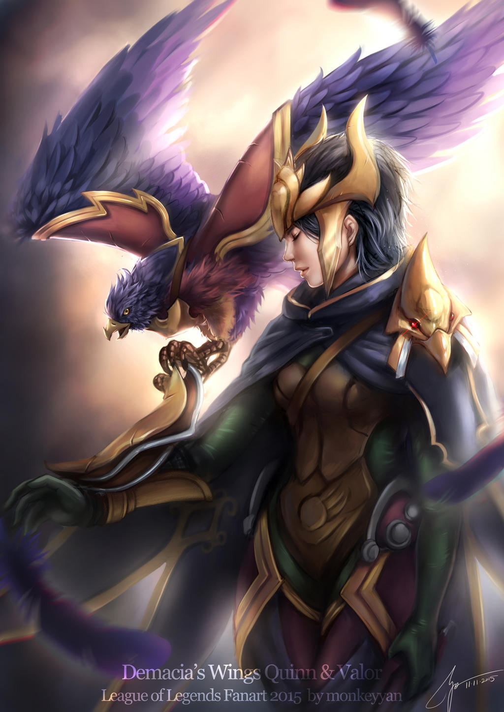 Quinn and Valor by monkeyyan on DeviantArt