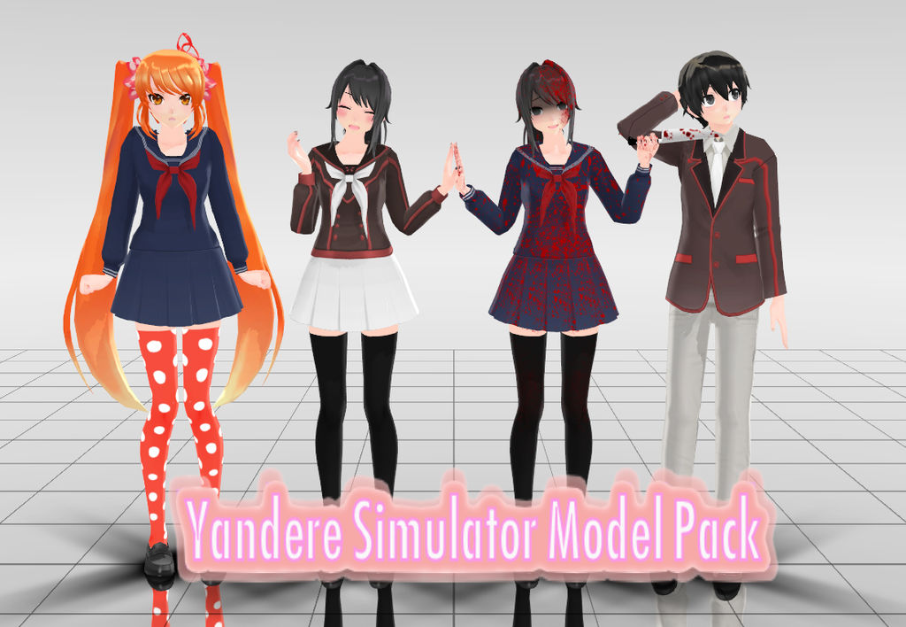Yandere Simulator Model Pack DL by Glitch--Gamer on DeviantArt
