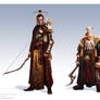 High Fantasy Elf and Dwarf with Asian Aesthetic