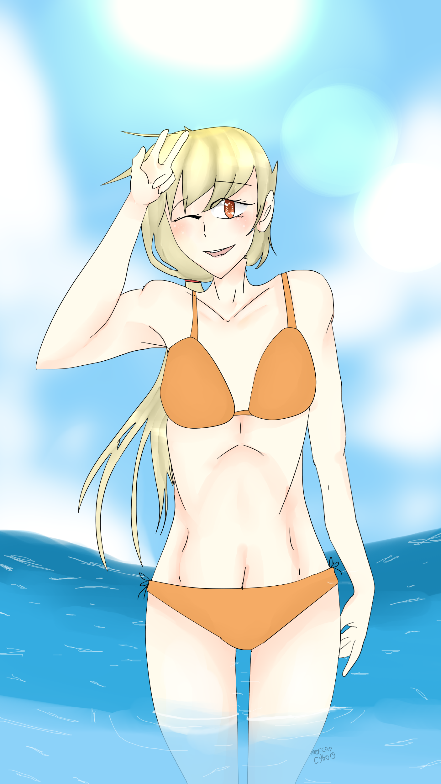 -Remake- Ambarina in the beach!