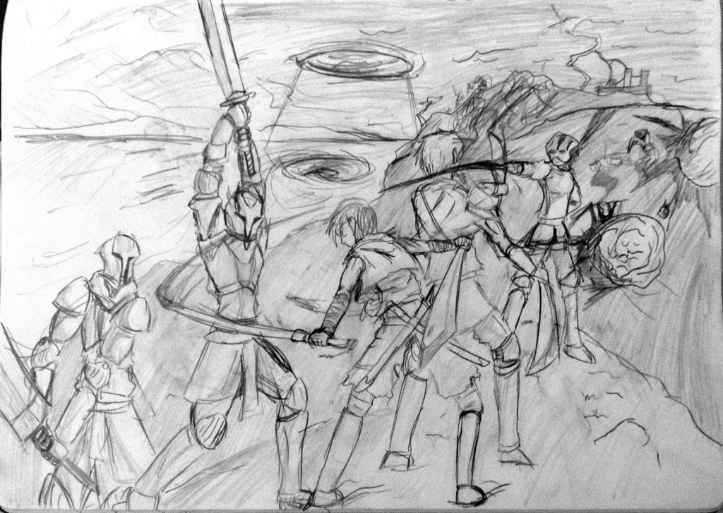 Tableau Battle Deviantart Battle scene by sketching101 on DeviantArt