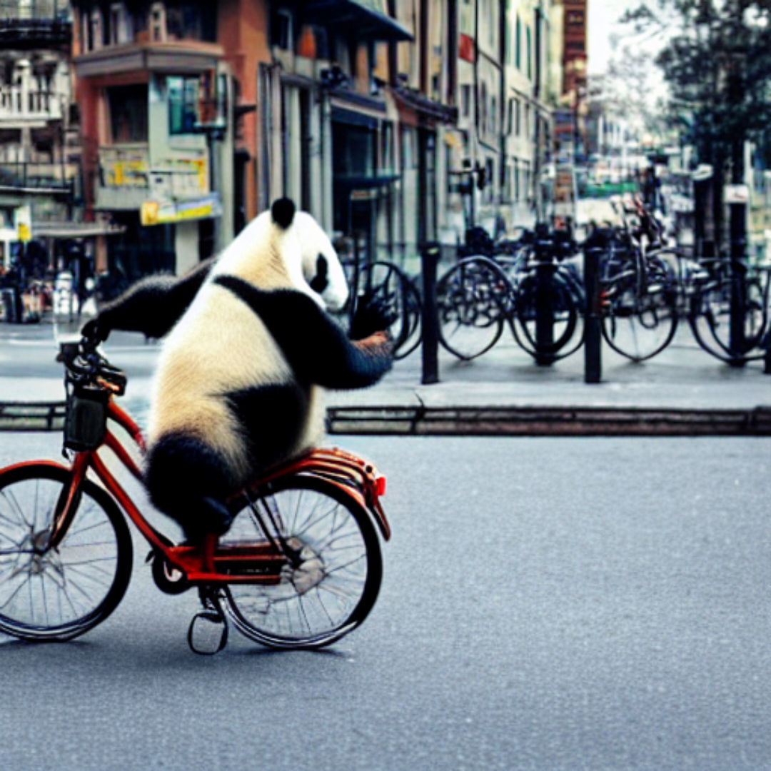 Panda on a bike ride by cgcart16 on DeviantArt