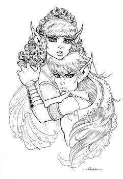 ElfQuest - Moonshade and Strongbow 