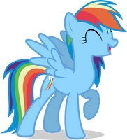 Mlp Fim Rainbow Dash (let's work together) Vector