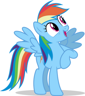 Mlp Fim Rainbow Dash (wow) Vector