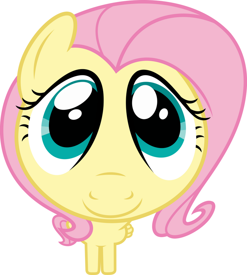 Mlp Fim Fluttershy (cute face) vector by luckreza8 on DeviantArt