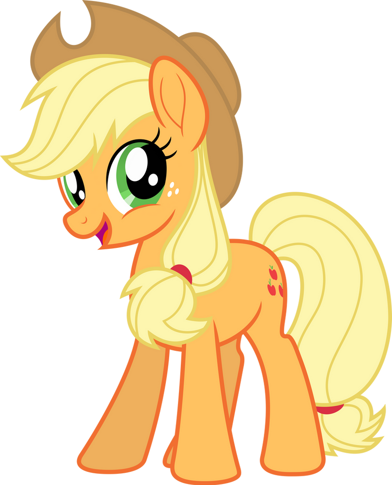 Mlp Fim New Applejack (happy) vector