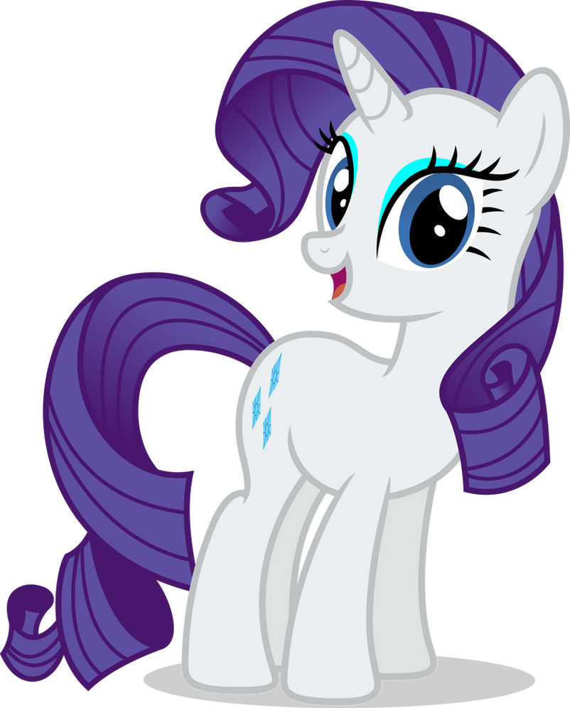 Mlp Fim Rarity (happy) vector #4 by luckreza8 on DeviantArt