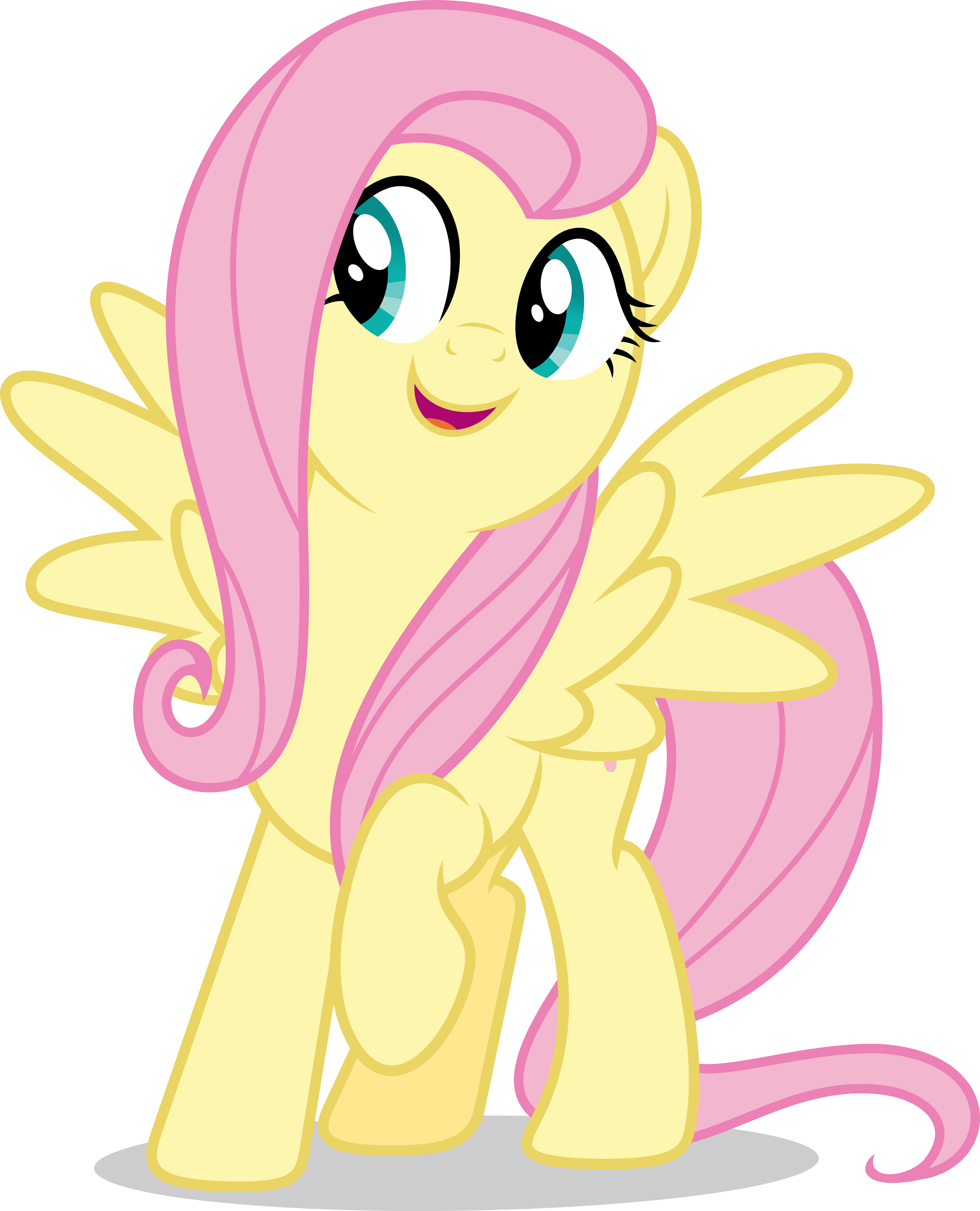 Mlp Fim Fluttershy (happy) vector #6 by luckreza8 on DeviantArt