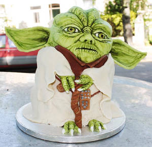 Star Wars Master Yoda Cake