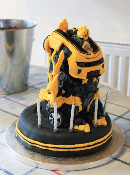 Bumblebee Transformer Cake