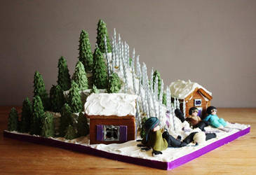 Ski Slope Cake