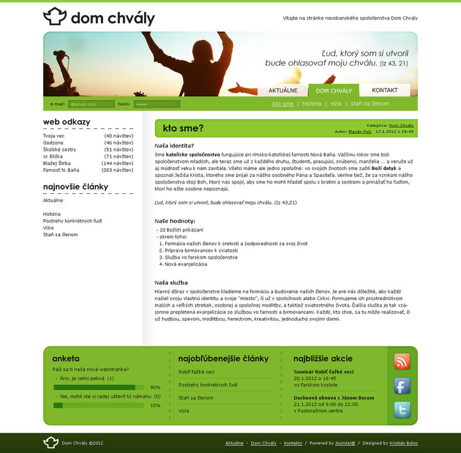 Dom chvaly joomla template beta1 by Silence-sk