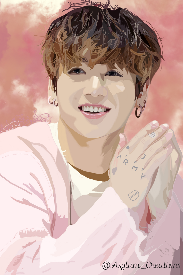 BTS Jungkook in a Pink Sweater by AsylumCreations on DeviantArt