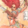 Red Sonja Sketch Card 6 for Breygent.