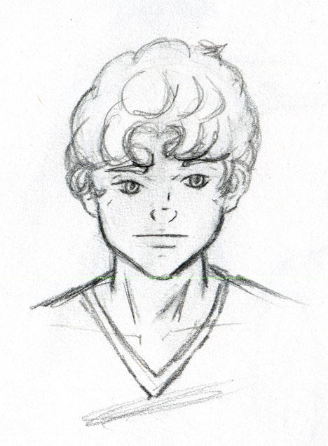 Curly haired guy by Tesunie on DeviantArt
