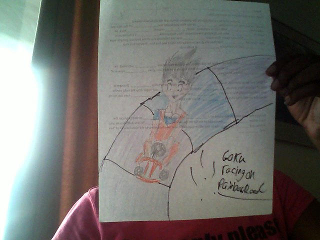 Goku racing on rainbow road by SailorVenusFan on DeviantArt