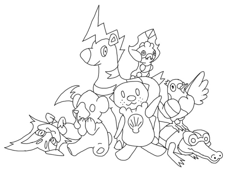 Pokemon Continuous Line Pokemon Lineart by Sjacks96 on DeviantArt