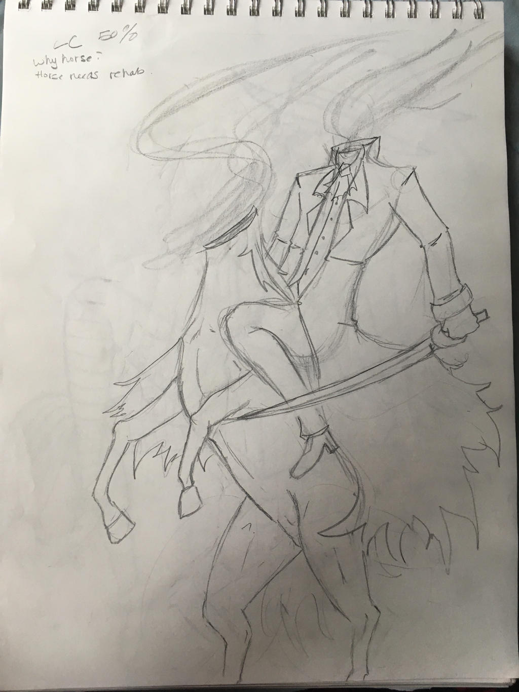 The Headless Horseman anime sketch by ImpelUniversalHero on DeviantArt