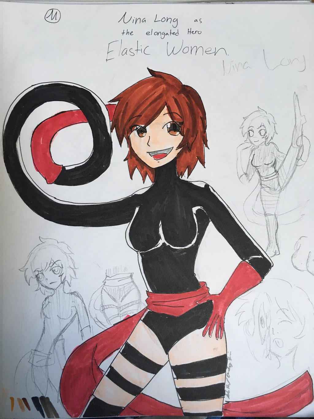 The Elongated Hero, Elastic Woman by ImpelUniversalHero on DeviantArt