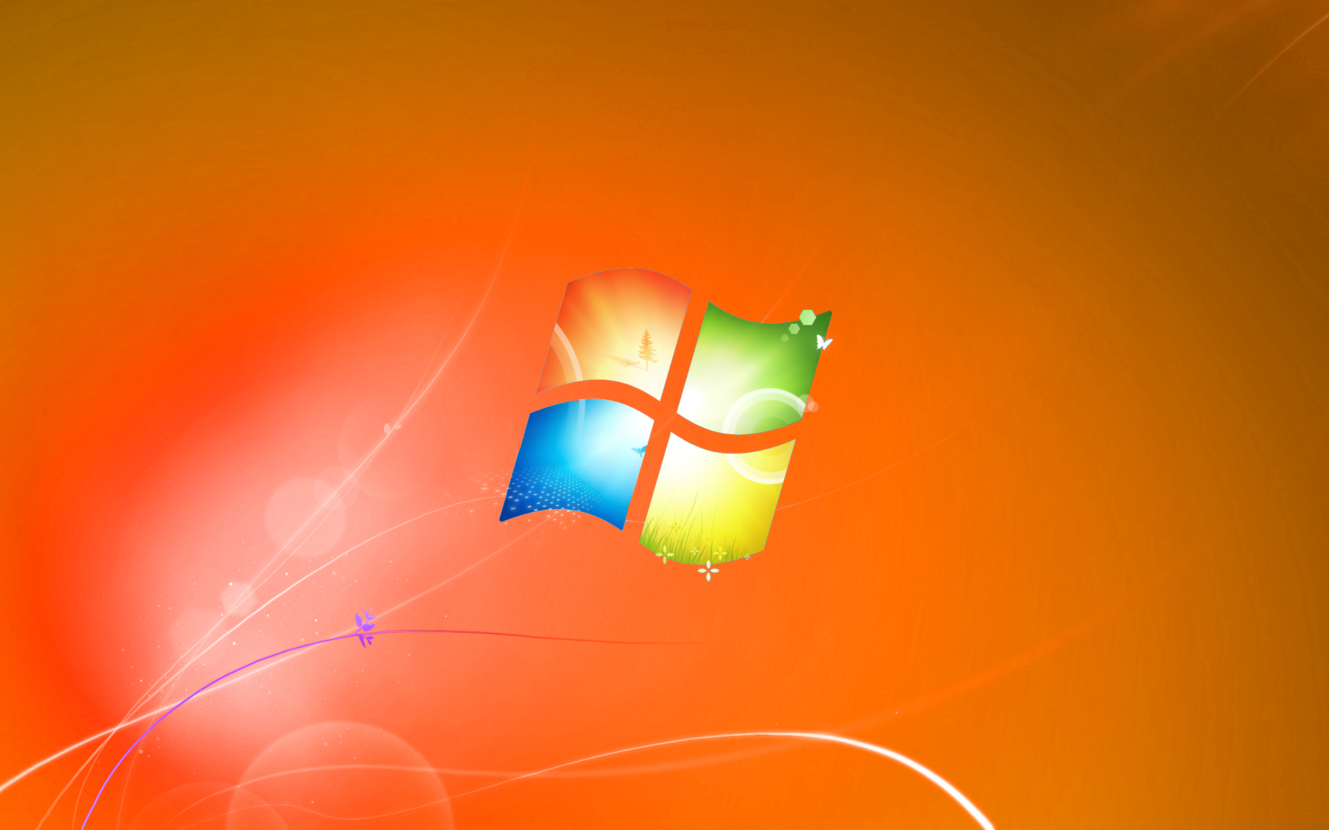 Windows 7 Default Wallpaper Orange Version by dominichulme on DeviantArt