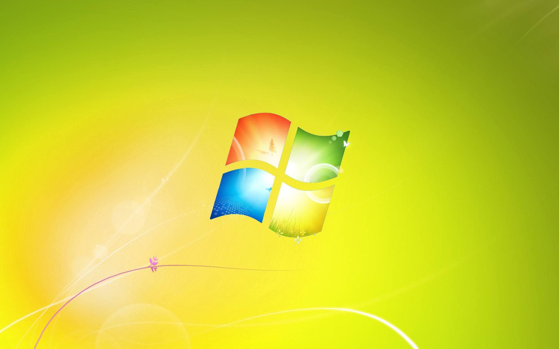 Windows 7 Default Wallpaper Yellow Version By Dominichulme On Deviantart