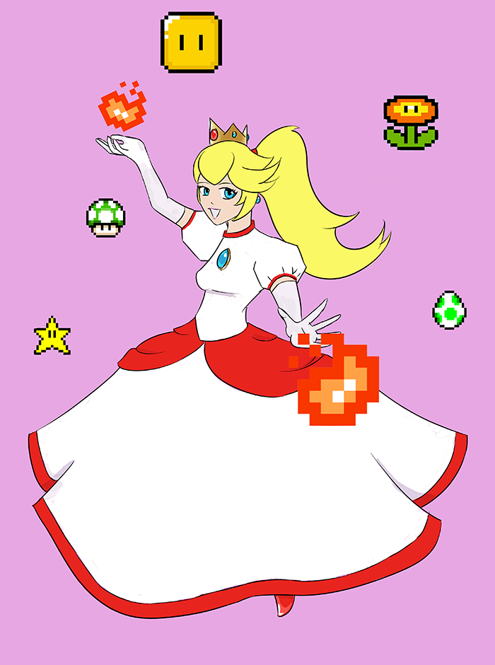 Princess Peach Fire Flower Power Up