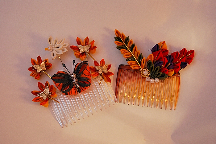 Changing Leaves Moon Kanzashi