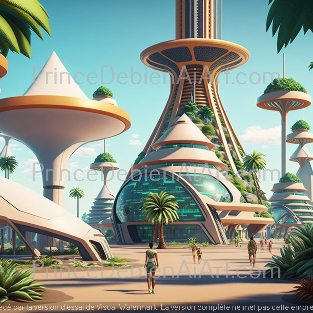 Dali a futuristic village with sleek high-rise bui by debien90 on ...