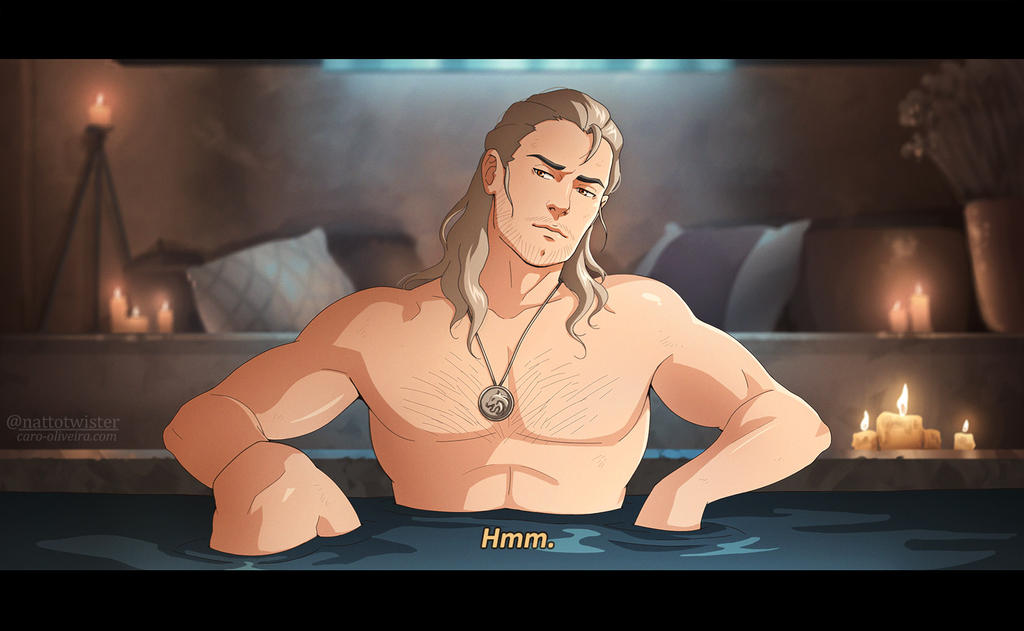 Geralt Bathtub The Witcher Anime By Caro Oliveira On Deviantart