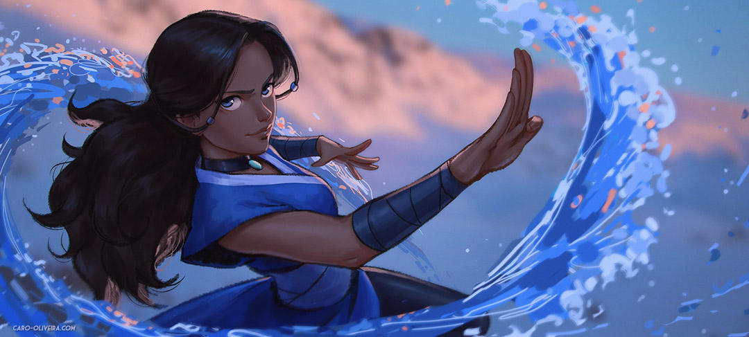 Katara's morning waterbending flow by Caro-Oliveira on DeviantArt