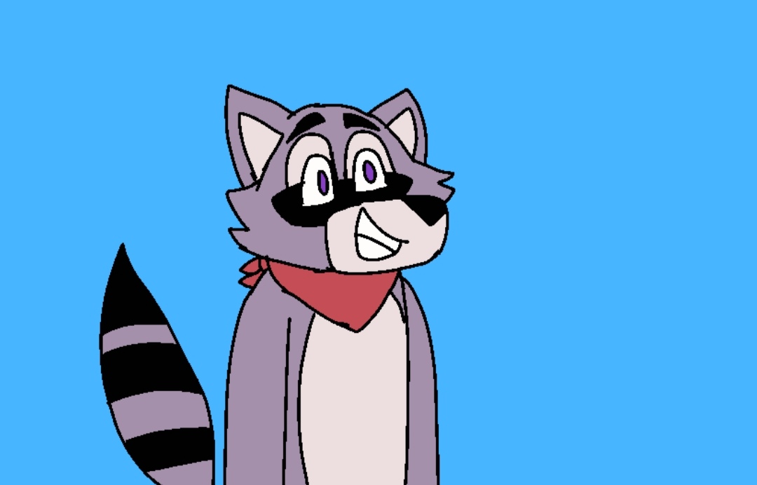 Indigo Racoon Pointing Drawing Of Rambley The Raccoon From Indigo Park by KiryuOfficial on ...