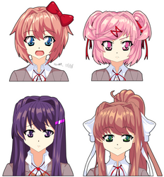 Doki Doki Literature Club Character Portraits