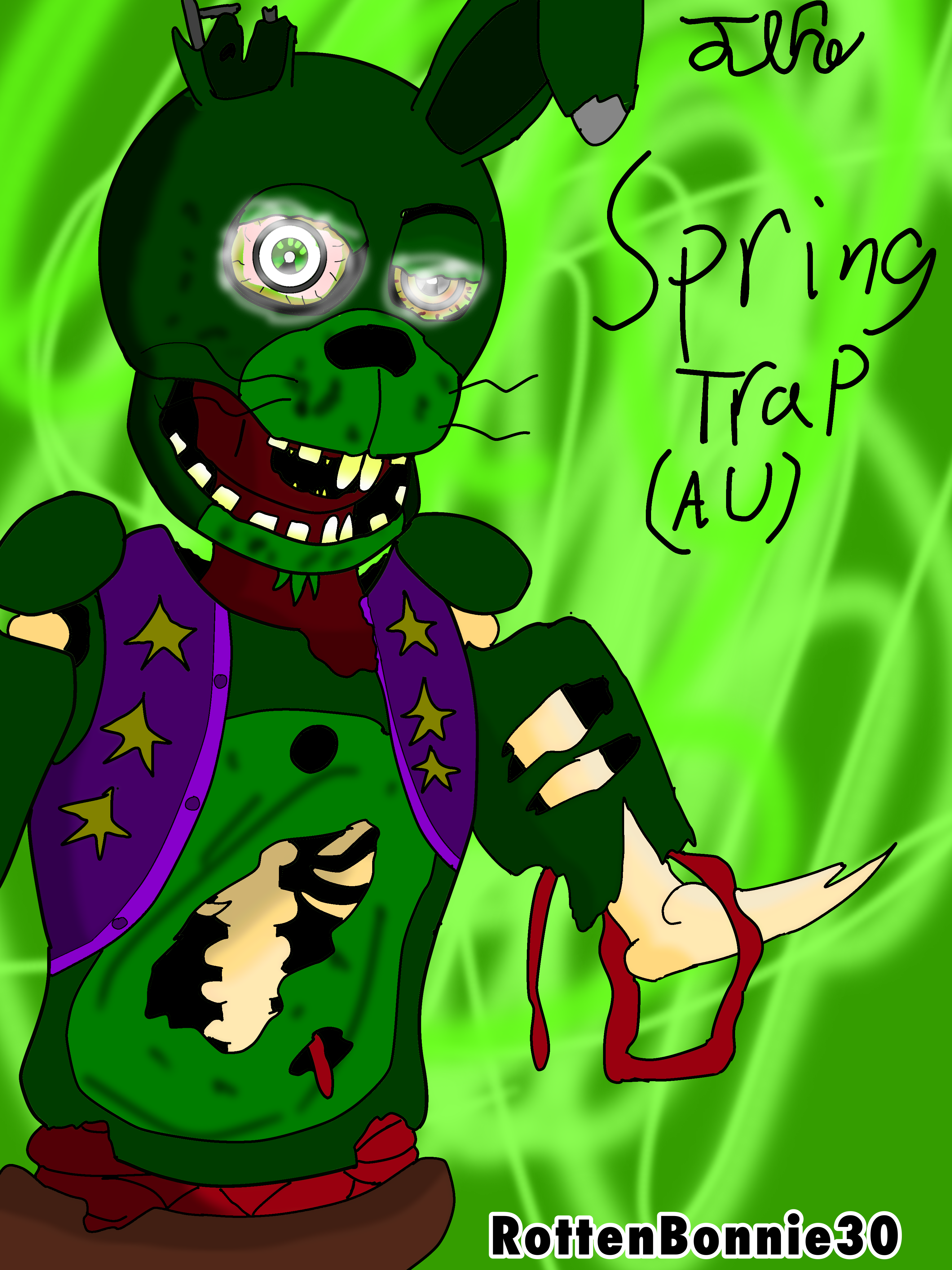 Spring Trap Pain SpringTrap (AU) by RottenBonnie30 on DeviantArt